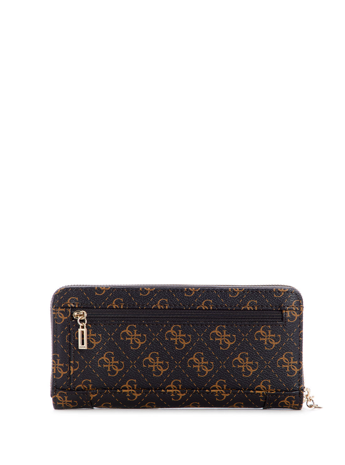 GUESS Womens Black Brown Naya Large Wallet SG788146 Back View