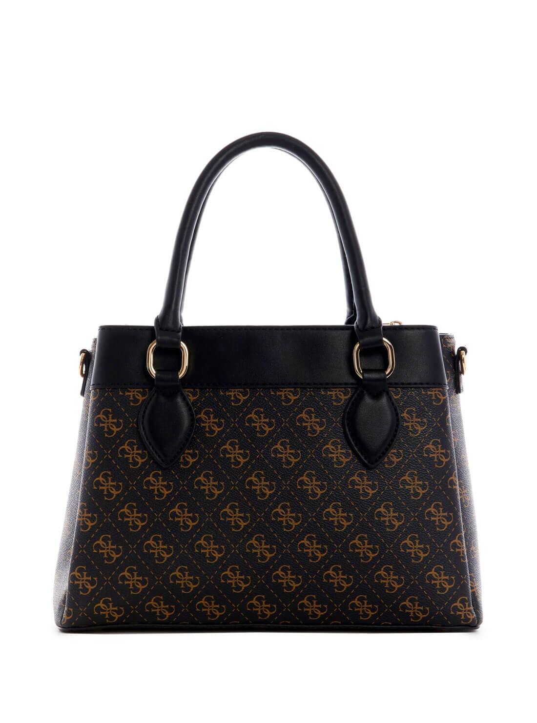 GUESS Womens Brown Multi Kasinta 3 Compartment Satchel SG840506 Back View