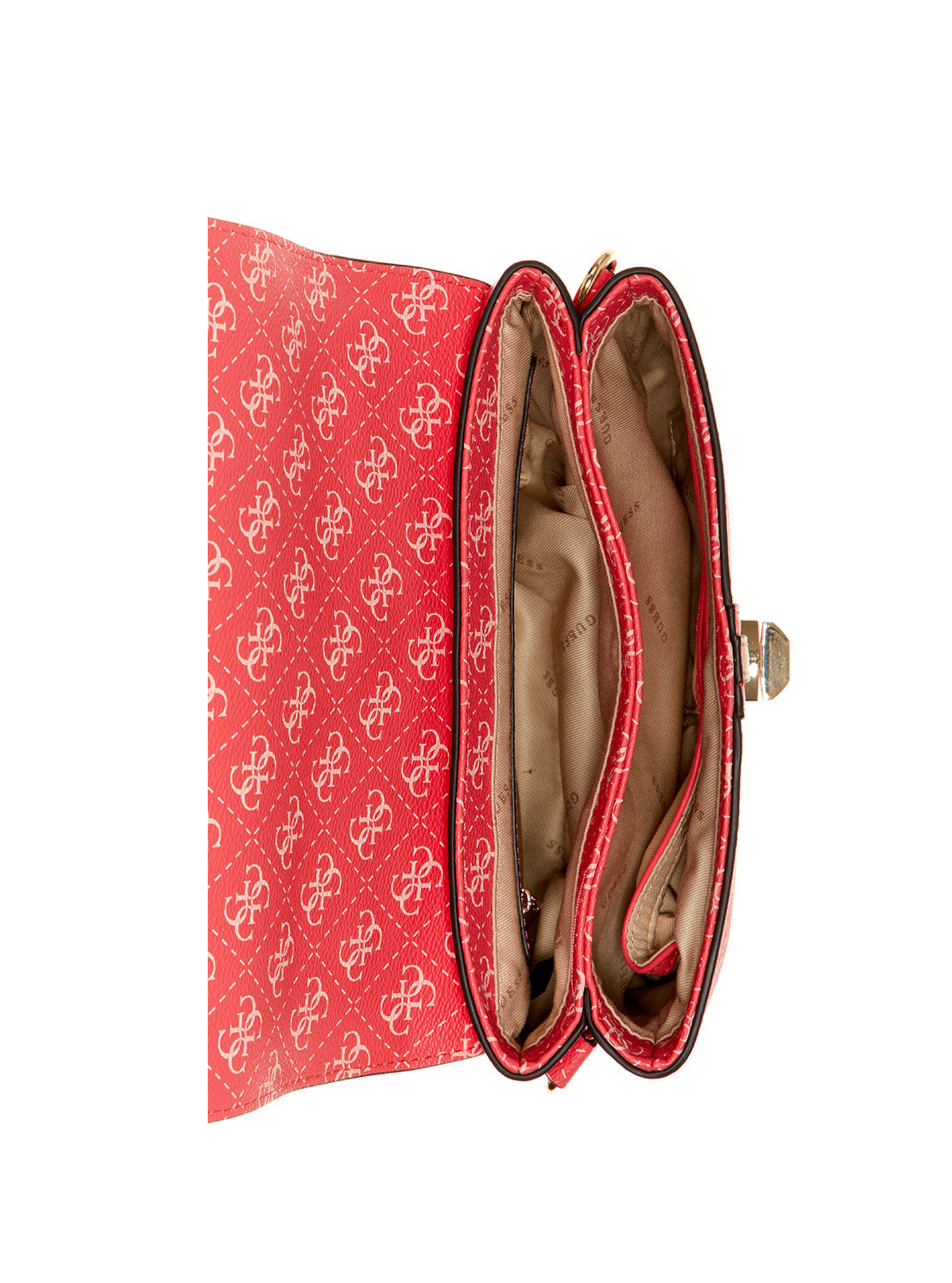 GUESS Womens Pink Logo Kasinta Satchel SG840520 Inside View