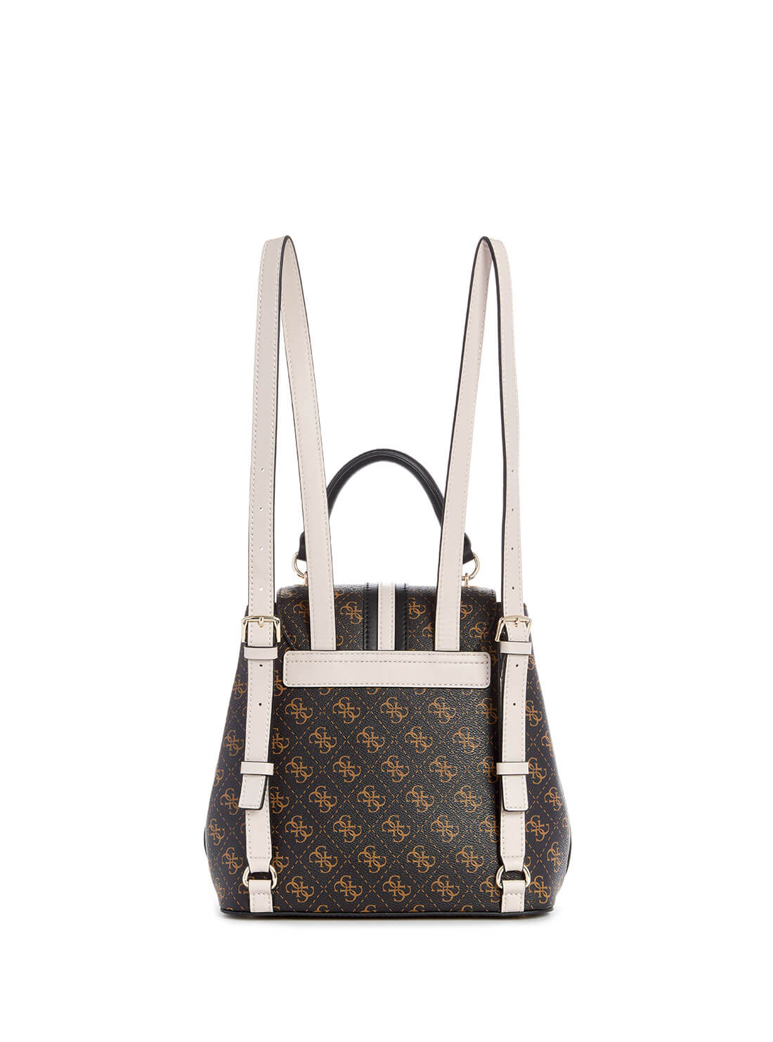 GUESS Womens Brown Multi Kasinta Logo Backpack SG840531 Back View