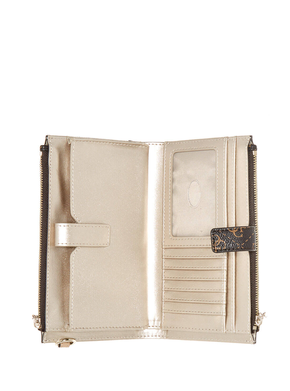 GUESS Womens Brown Multi Logo Kasinta Organiser Wallet SG840557 Inside View