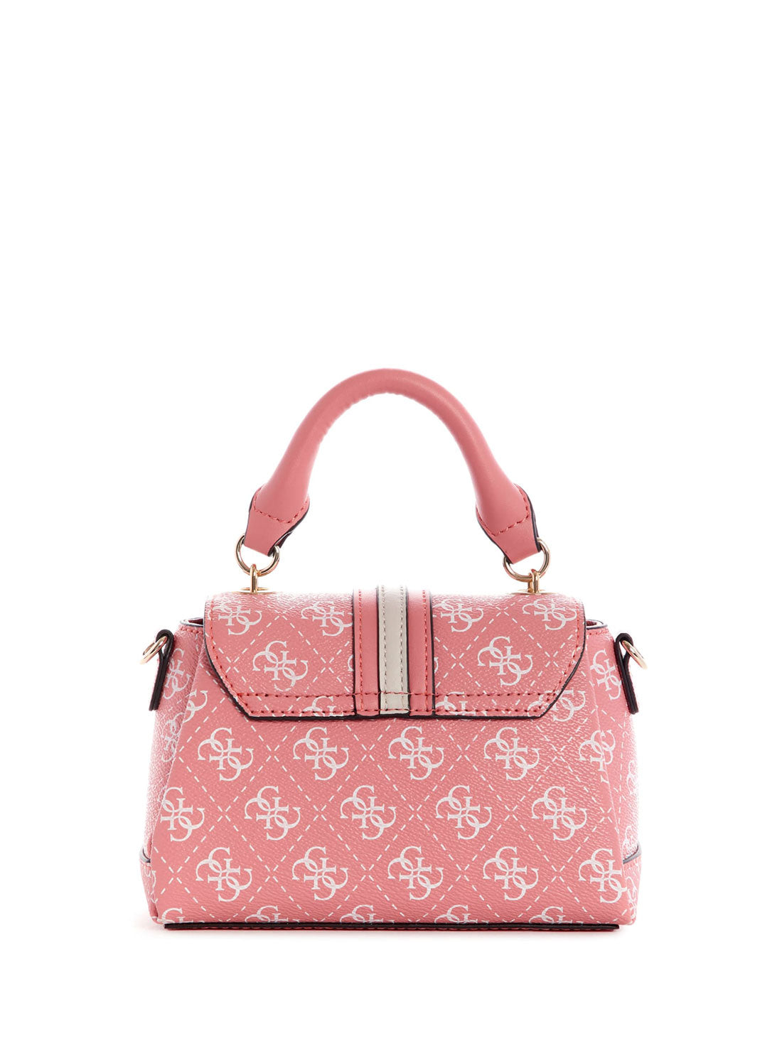 GUESS Womens Pink Multi Kasinta Logo Mini Satchel SG840577 Back View