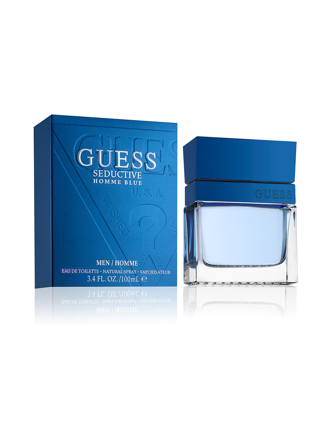 GUESS Mens Seductive Homme Blue Eau De Toilette 100ml GS32041 Front View