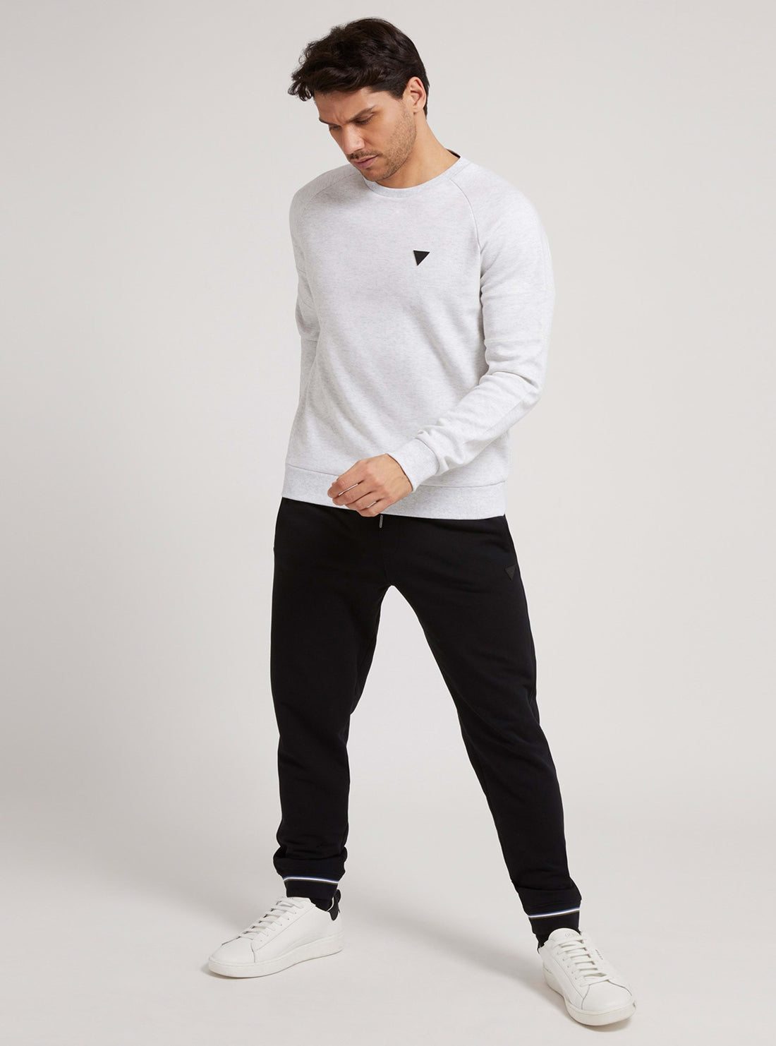 GUESS Mens Light Grey Hale Jumper    U1BA05JR06S Full View