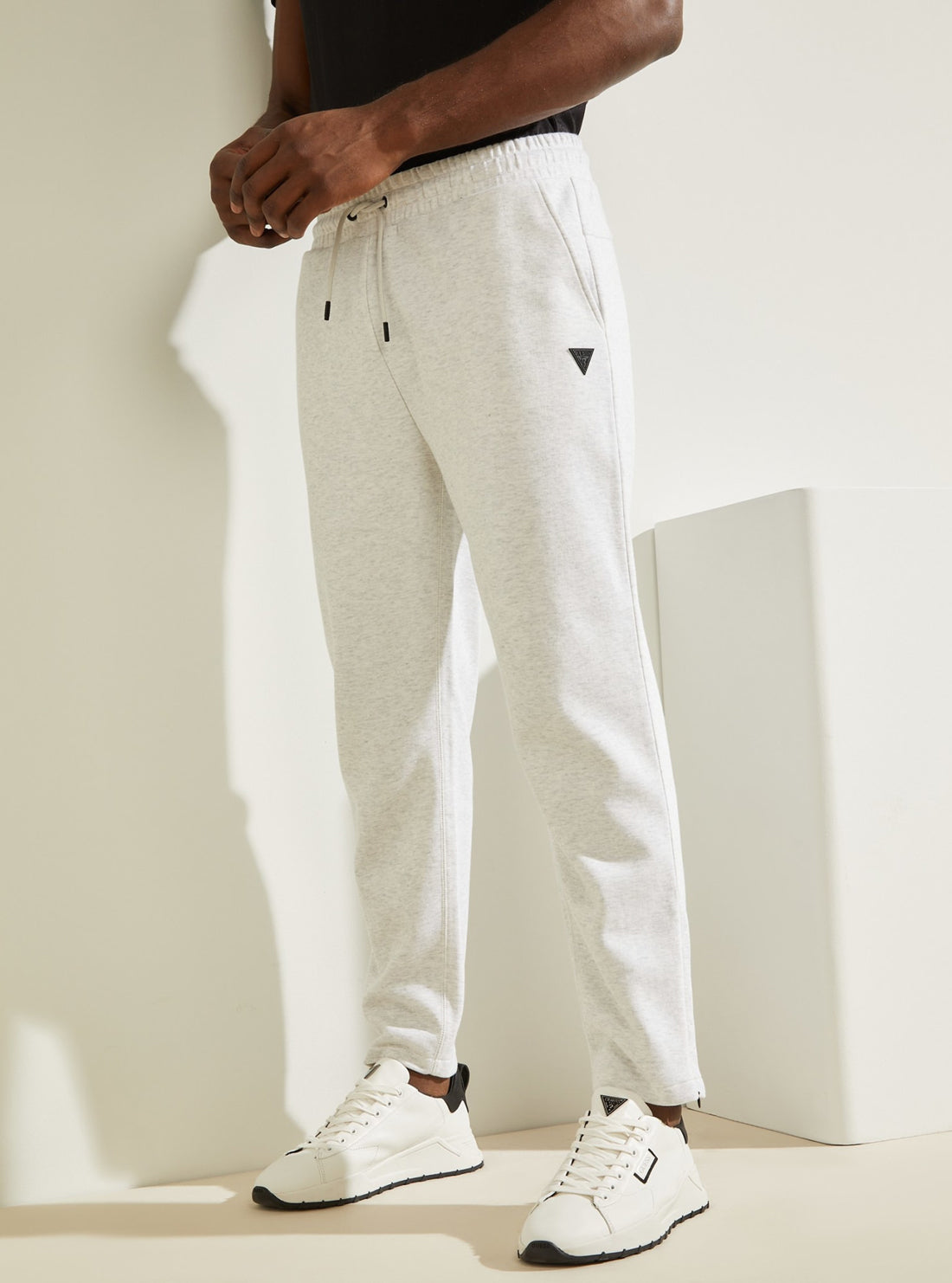 GUESS Mens Eco Light Grey Hale Track Pants U1BA06JR06S Detail View