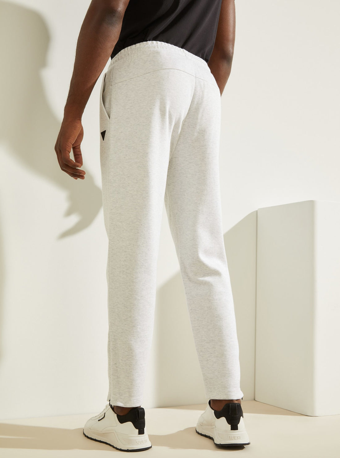 GUESS Mens Eco Light Grey Hale Track Pants U1BA06JR06S Back View