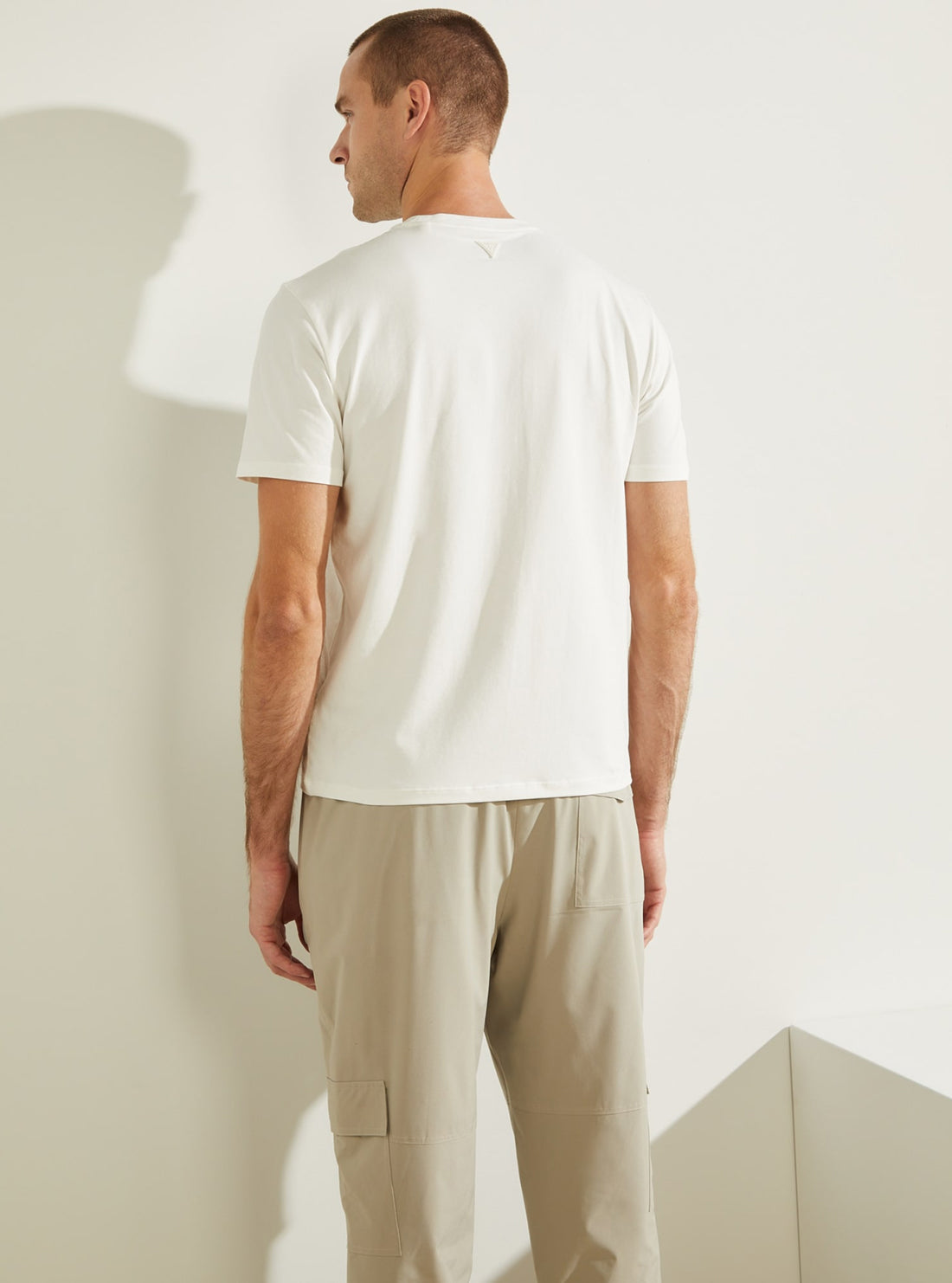 GUESS Mens Eco White Jake T-Shirt    U1BA10J1311 Back View
