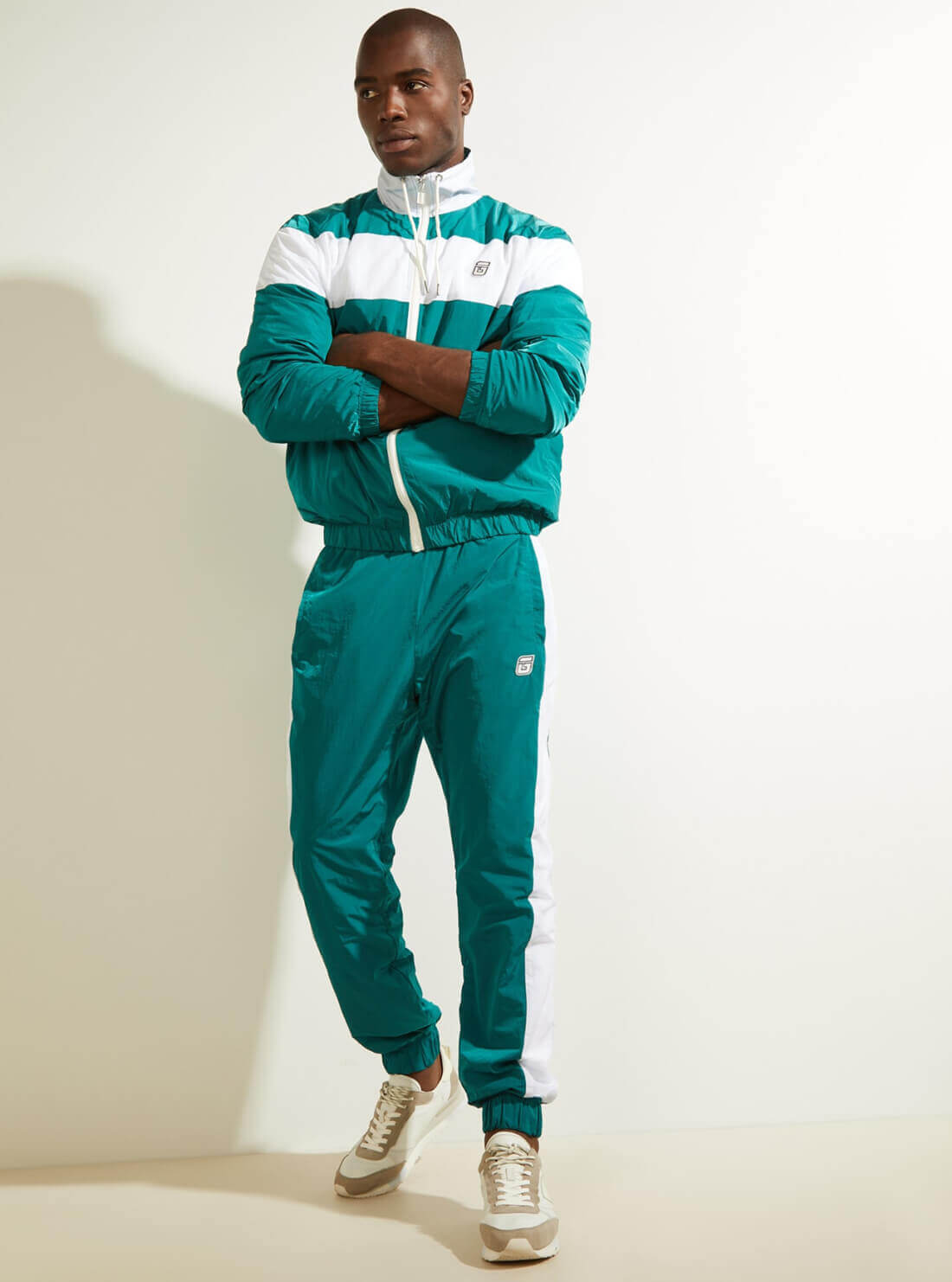 GUESS Men's Teal Nowell Zip-Up Active Jacket    U1BA39WO06F Full View 2 