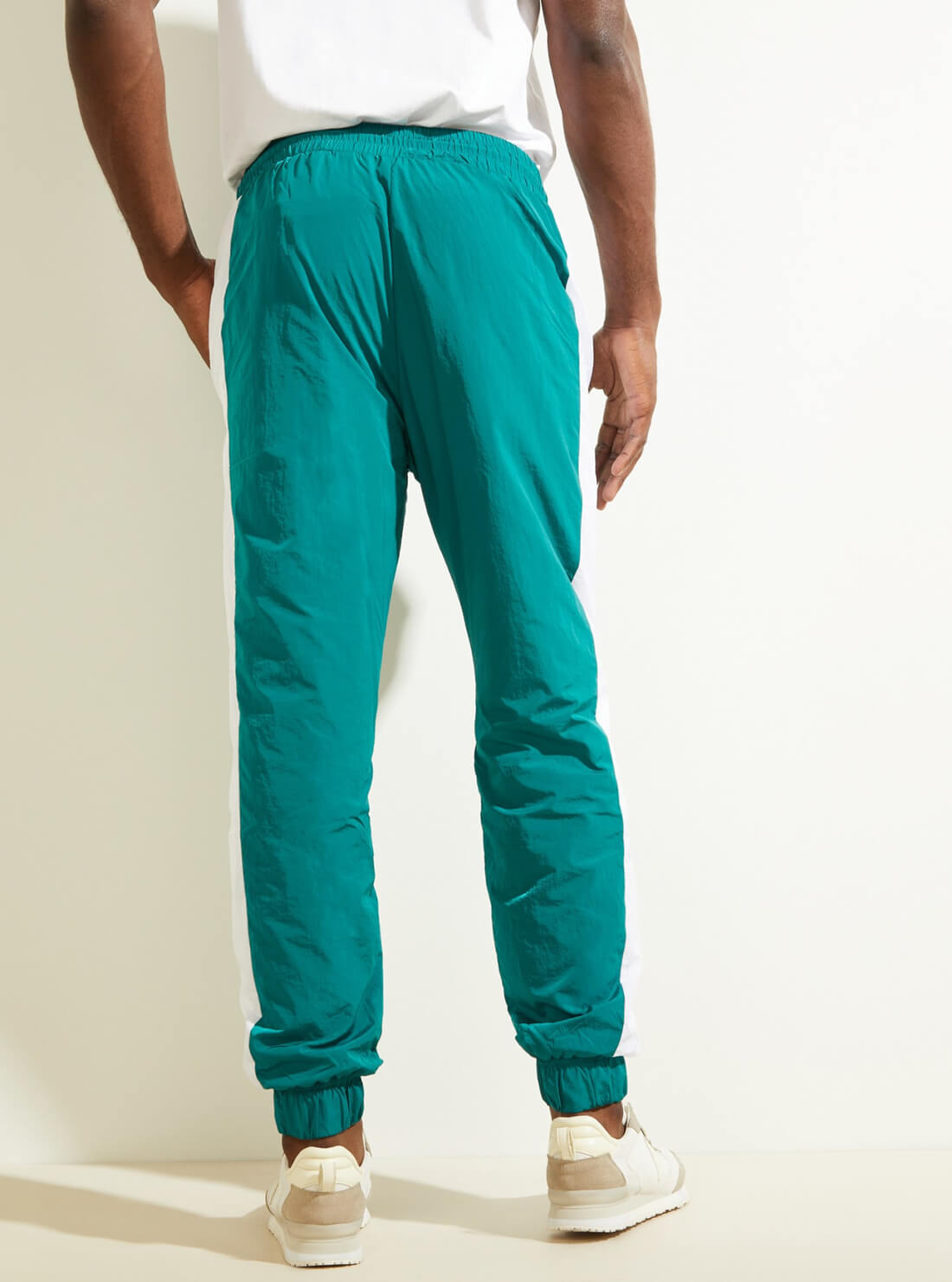 GUESS Men's Teal Nowell Active Jogger Pants U1BA40WO06F Back View