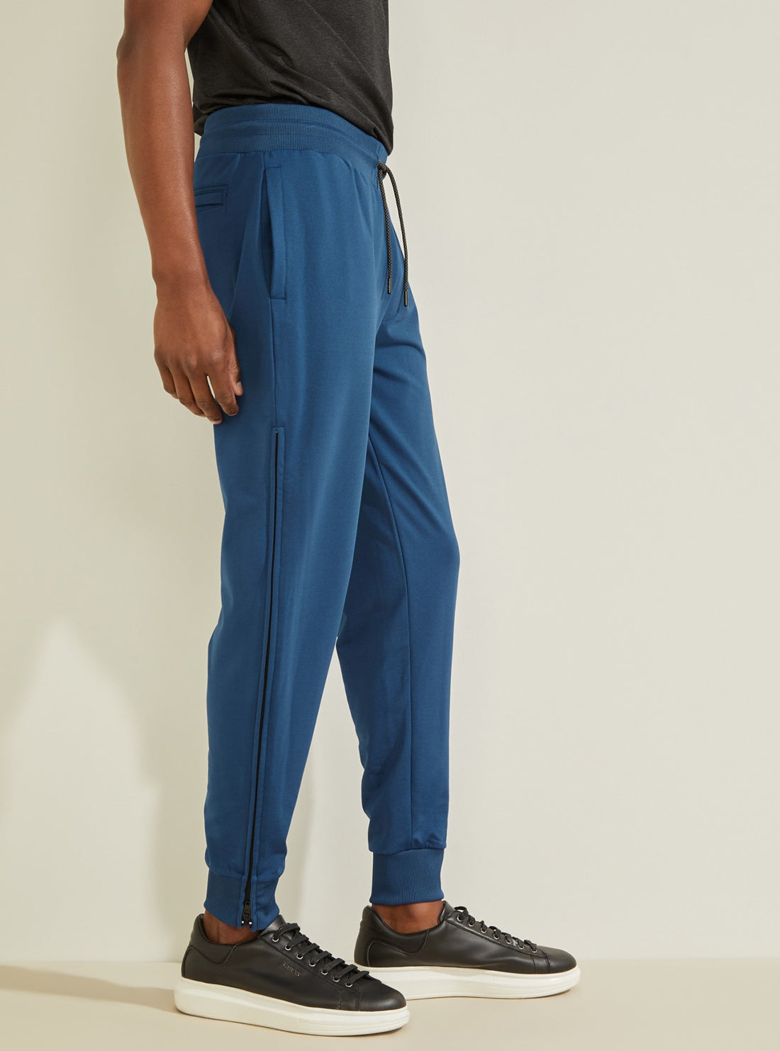 GUESS Mens Eco Blue Hal Trackpants U1BA44RJQ32 Side View