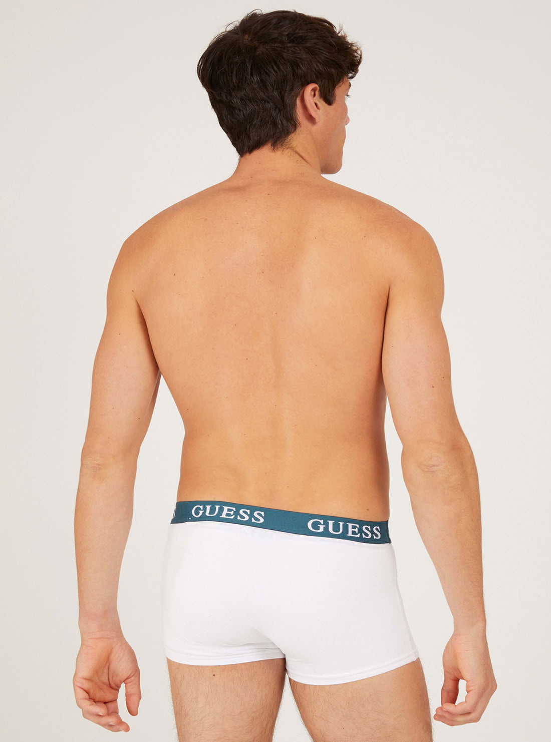 GUESS Mens Davie Boxer Tunk 3-Pack Set U1BG05K6YW1 White Back View