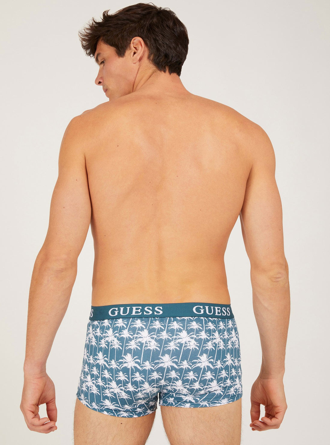 GUESS Mens Davie Boxer Tunk 3-Pack Set U1BG05K6YW1 Palm Back View