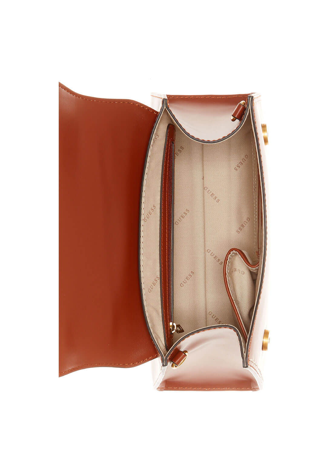 GUESS Womens Brown Stephi Shoulder Bag VB787520 Inside View