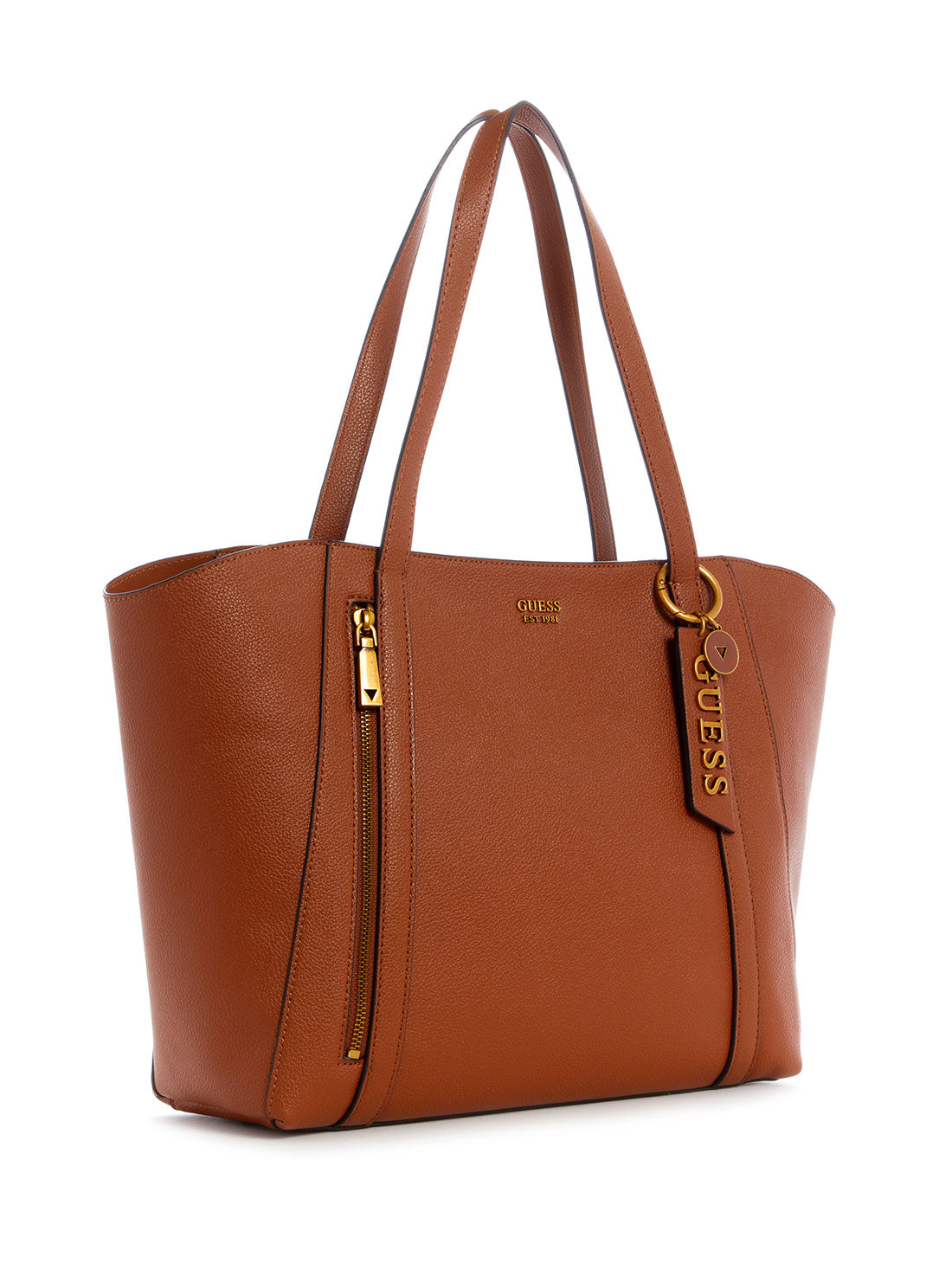 GUESS Womens  Brown Naya Tote Bag VB788124 Front Side View