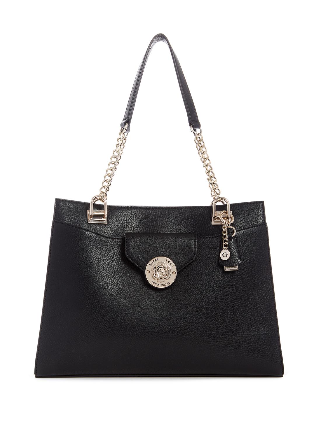 GUESS Womens Black Belle Isle Society Carrryall VG774423 Front View