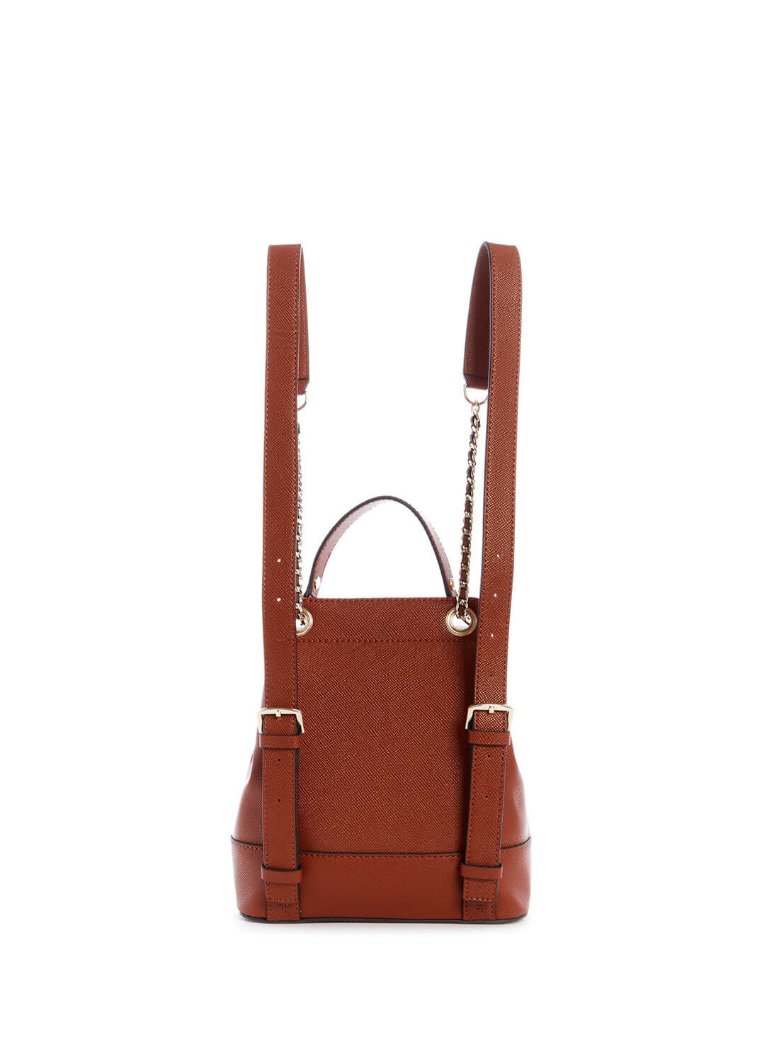 GUESS Womens Cognac Brown Cordelia Backpack VG813031 Back View