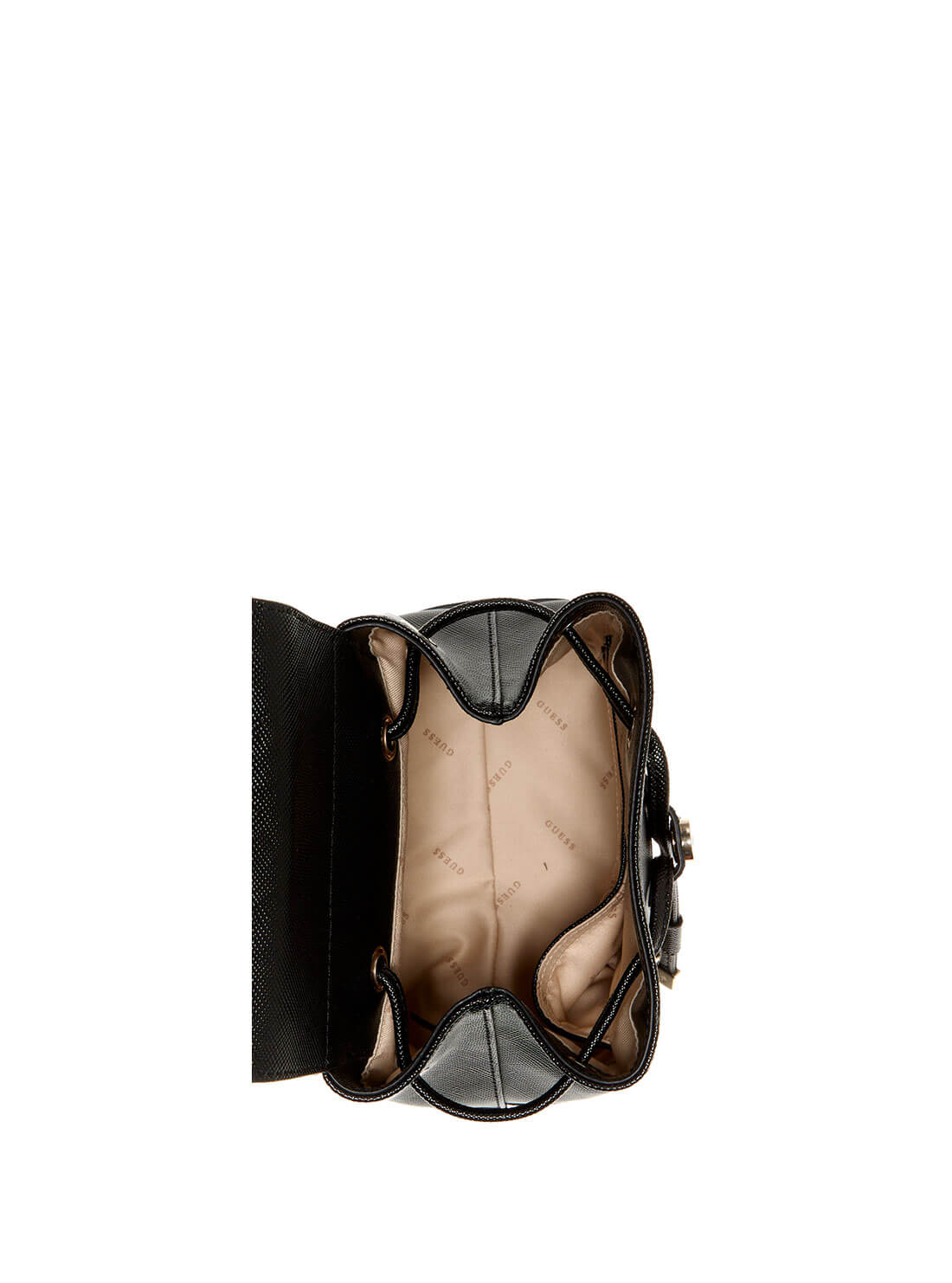 GUESS Womens Black Cordelia Backpack VG813031 Inside View