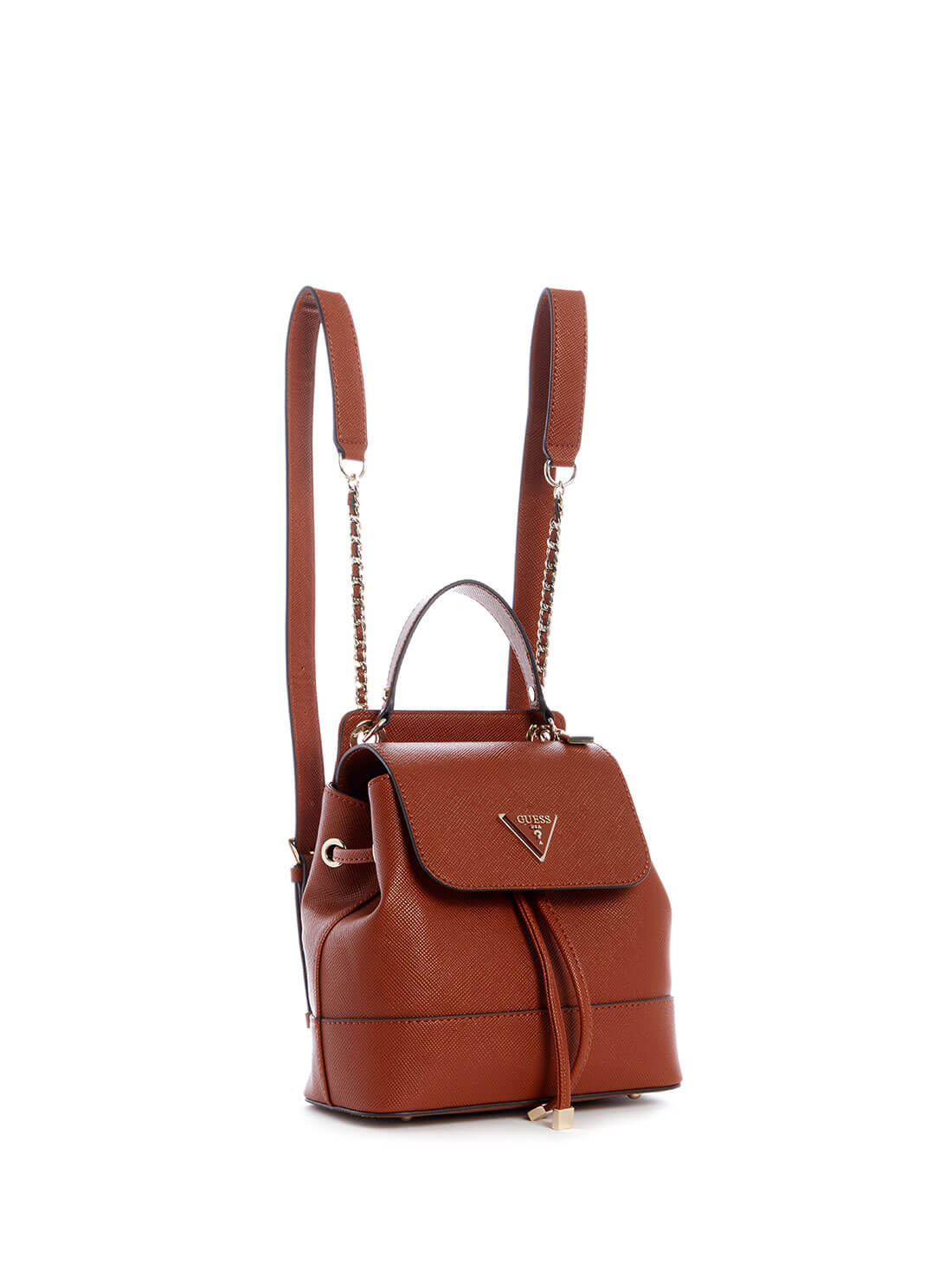 GUESS Womens Cognac Brown Cordelia Backpack VG813031 Side View