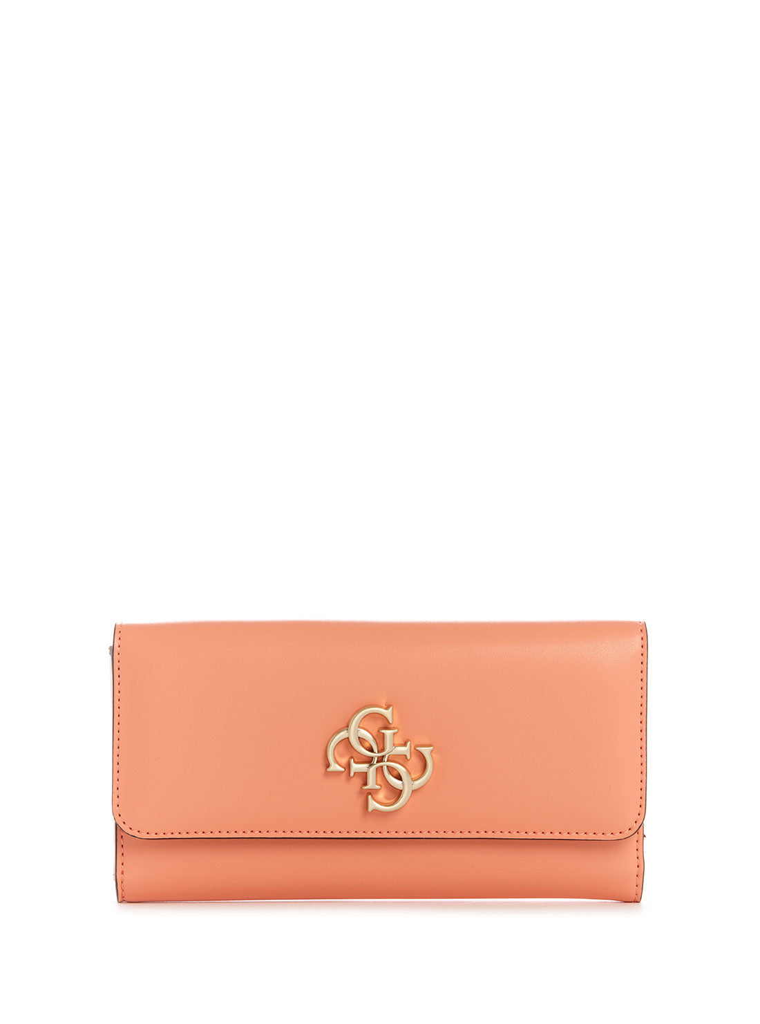 GUESS Womens Coral Orange Noelle Multi Clutch VS787966 Front View