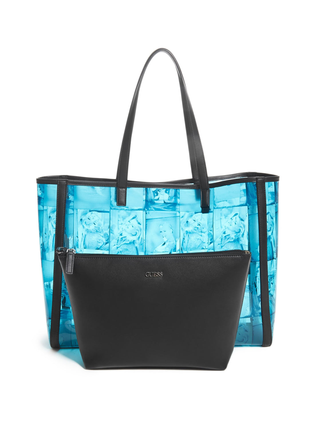 GUESS Womens GUESS Originals x Anna Nicole Smith Teal Tote Bag VY841223 Clutch View