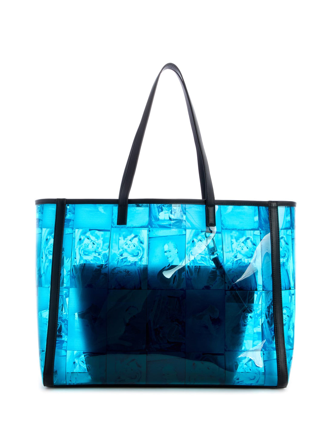 GUESS Womens GUESS Originals x Anna Nicole Smith Teal Tote Bag VY841223 Back View