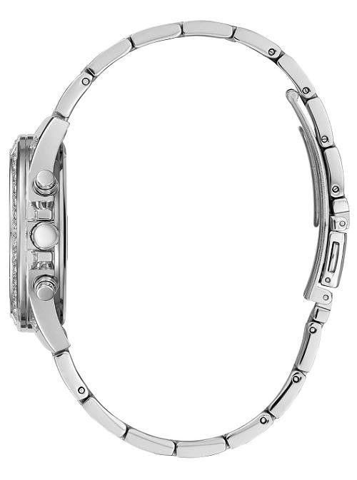 GUESS Womens Silver Gemini Crystal Watch W1293L1 Side View