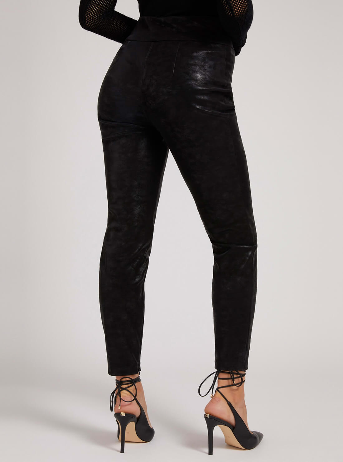 GUESS Womens Black Priscilla Legging Pants W1BB08WE5V0 Back View