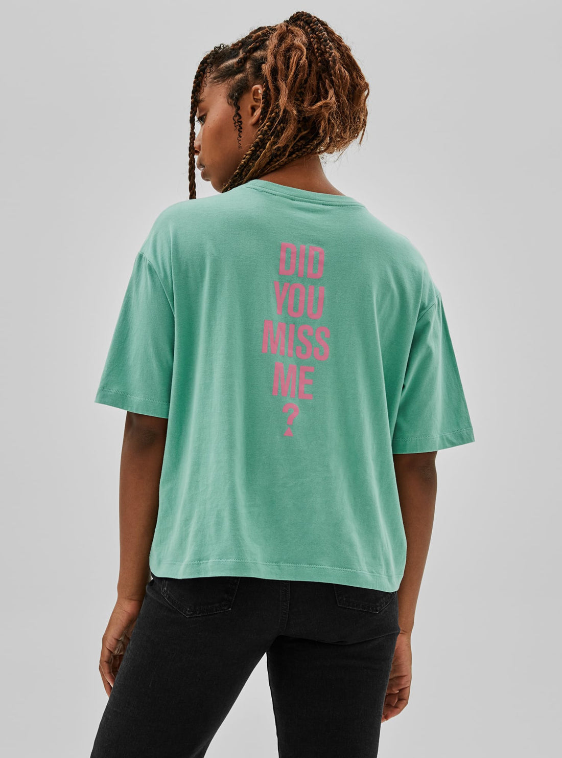 GUESS Womens GUESS Originals x Anna Nicole Smith Green Kendra Graphic Oversized T-Shirt W1BI42K9YD1 Back View