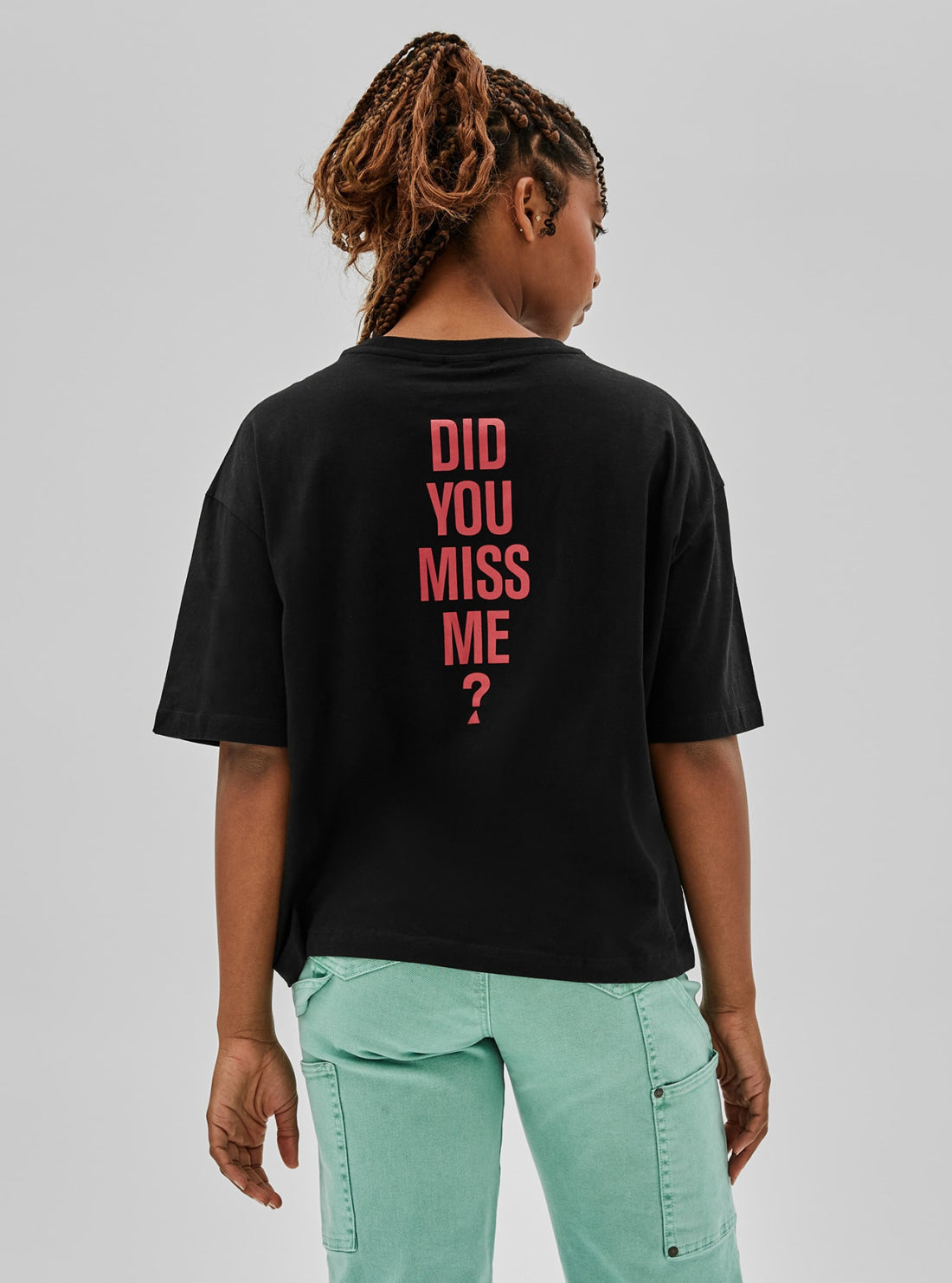 GUESS Womens GUESS Originals x Anna Nicole Smith Black Kendra Graphic Oversized T-Shirt W1BI42K9YD1 Back View