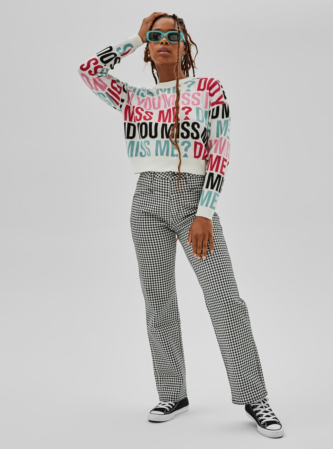 GUESS Womens GUESS Originals x Anna Nicole Smith Letter Print Narah Jumper W1BR32Z2K30 Full View
