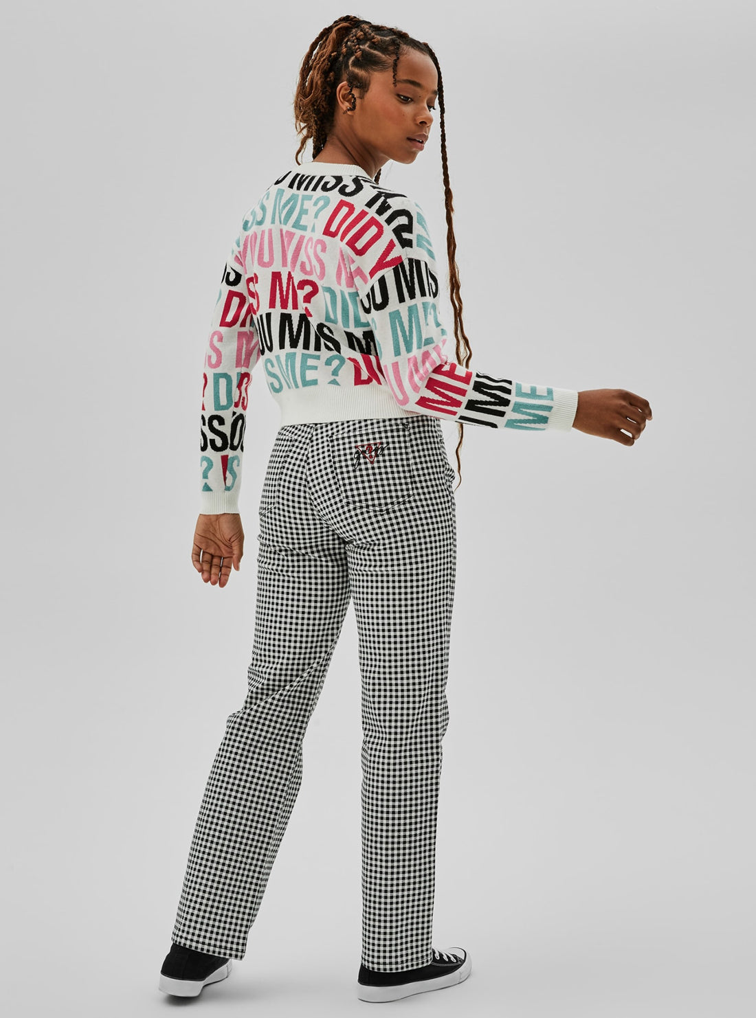 GUESS Womens GUESS Originals x Anna Nicole Smith Letter Print Narah Jumper W1BR32Z2K30 Back View