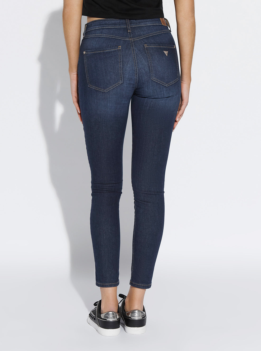 GUESS Womens High-Rise 1981 Skinny Denim Jeans in Nori Wash WB8AB4D3ED0 Back View