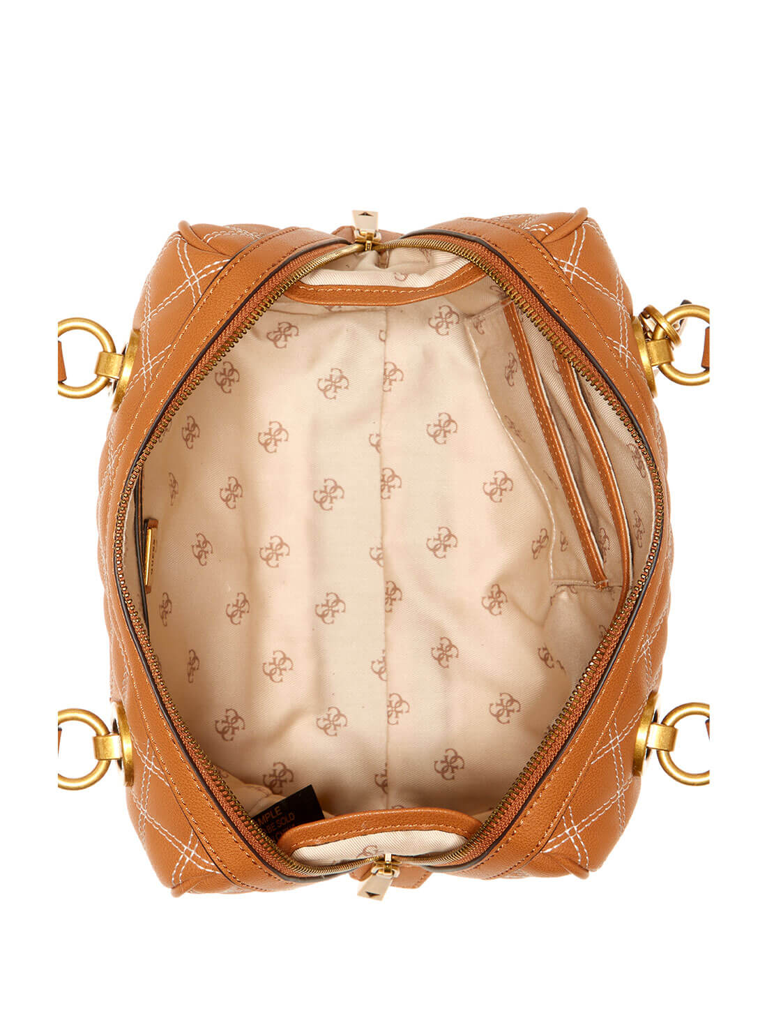 GUESS Womens  Brown Cessily Box Satchel ZB767905 Inside View