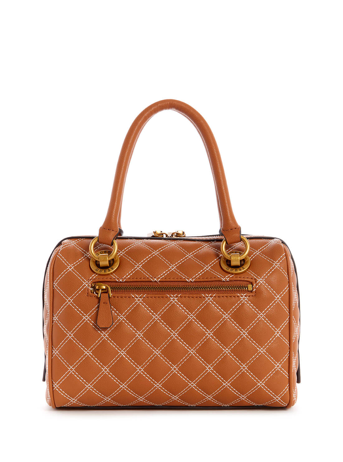 GUESS Womens  Brown Cessily Box Satchel ZB767905 Back View