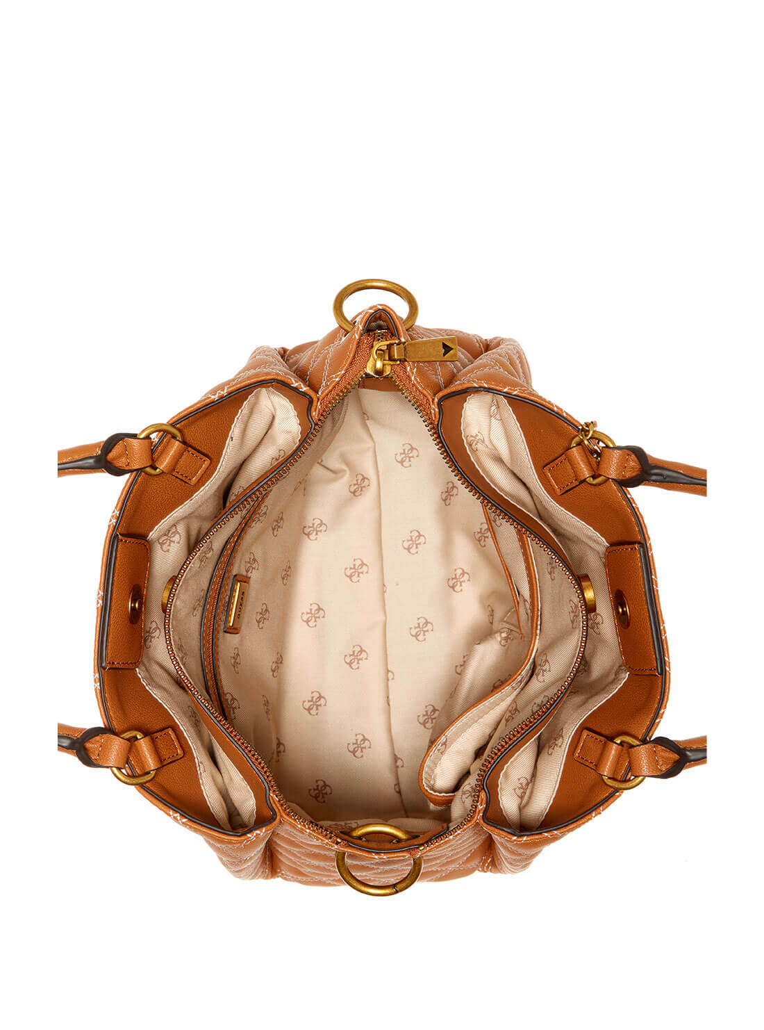 GUESS Womens  Brown Cessily Girlfriend Satchel ZB767906 Inside View