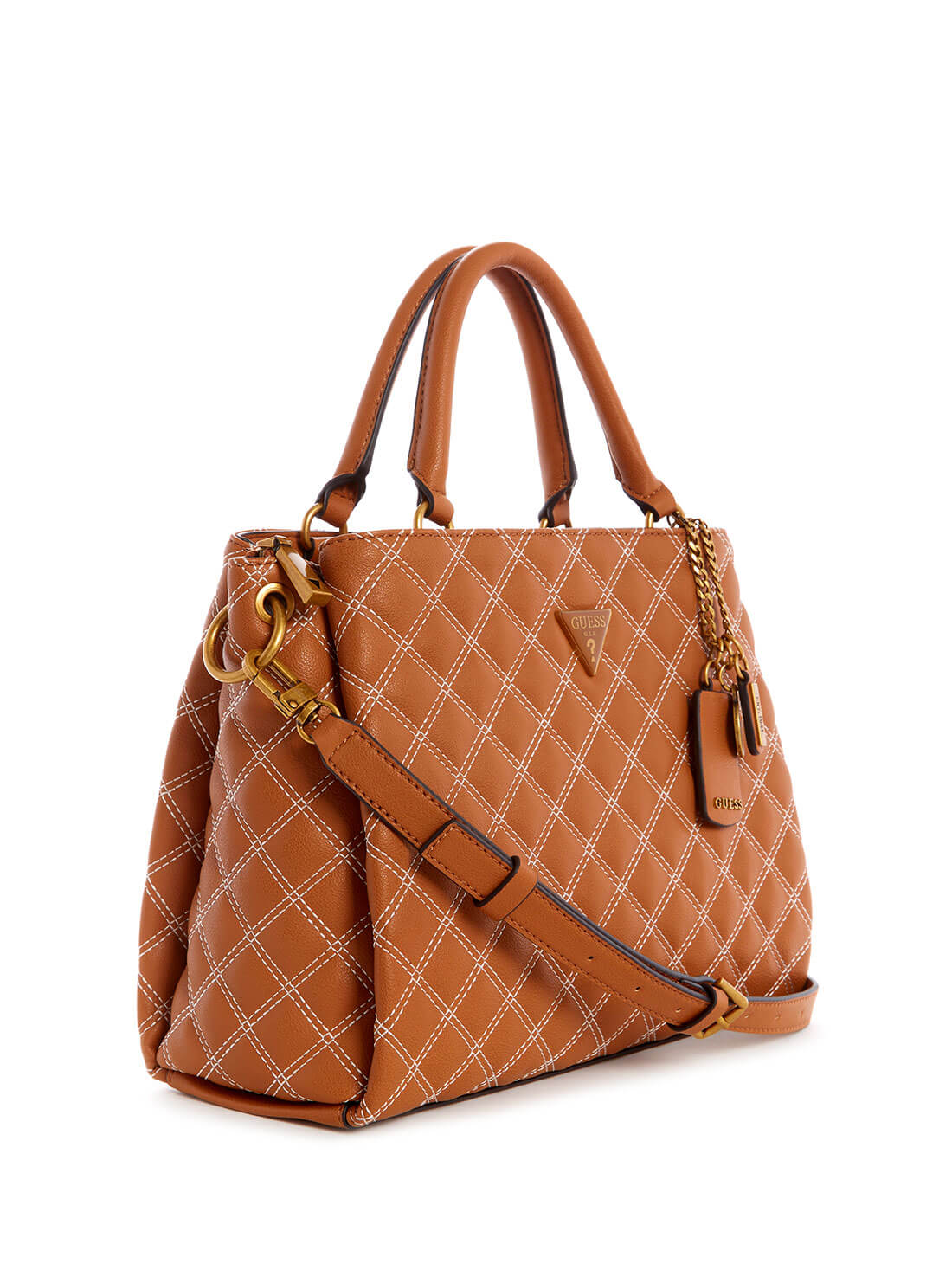 GUESS Womens  Brown Cessily Girlfriend Satchel ZB767906 Front Side View