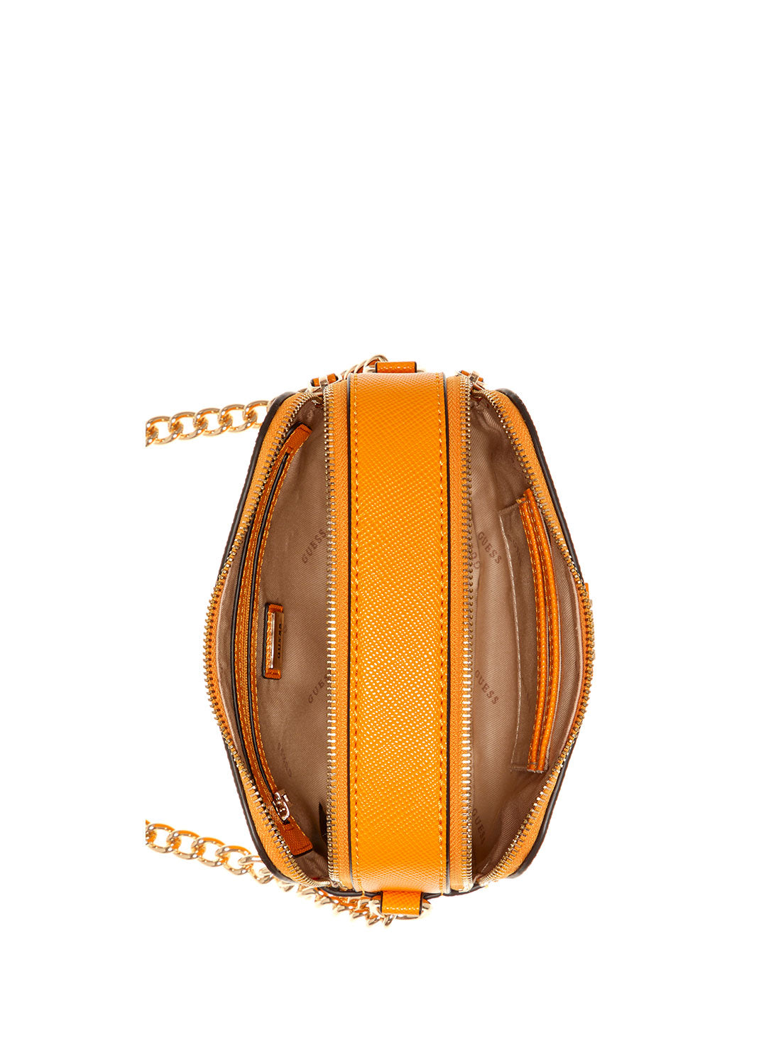 GUESS Womens Mango Orange  Noelle Crossbody Camera Bag ZG787914 Inside View