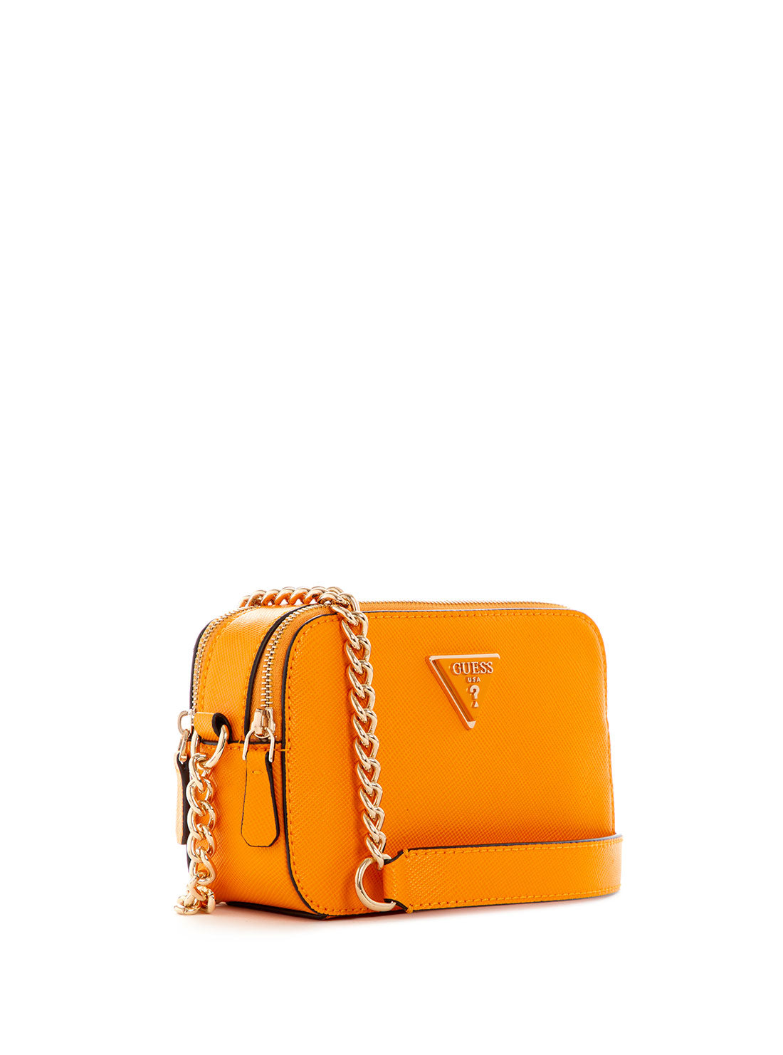 GUESS Womens Mango Orange  Noelle Crossbody Camera Bag ZG787914 Front Side View