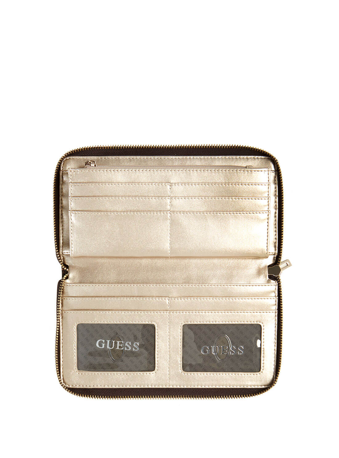 GUESS Womens  Mango Orange Noelle Cheque Organiser Wallet ZG787963 Inside View