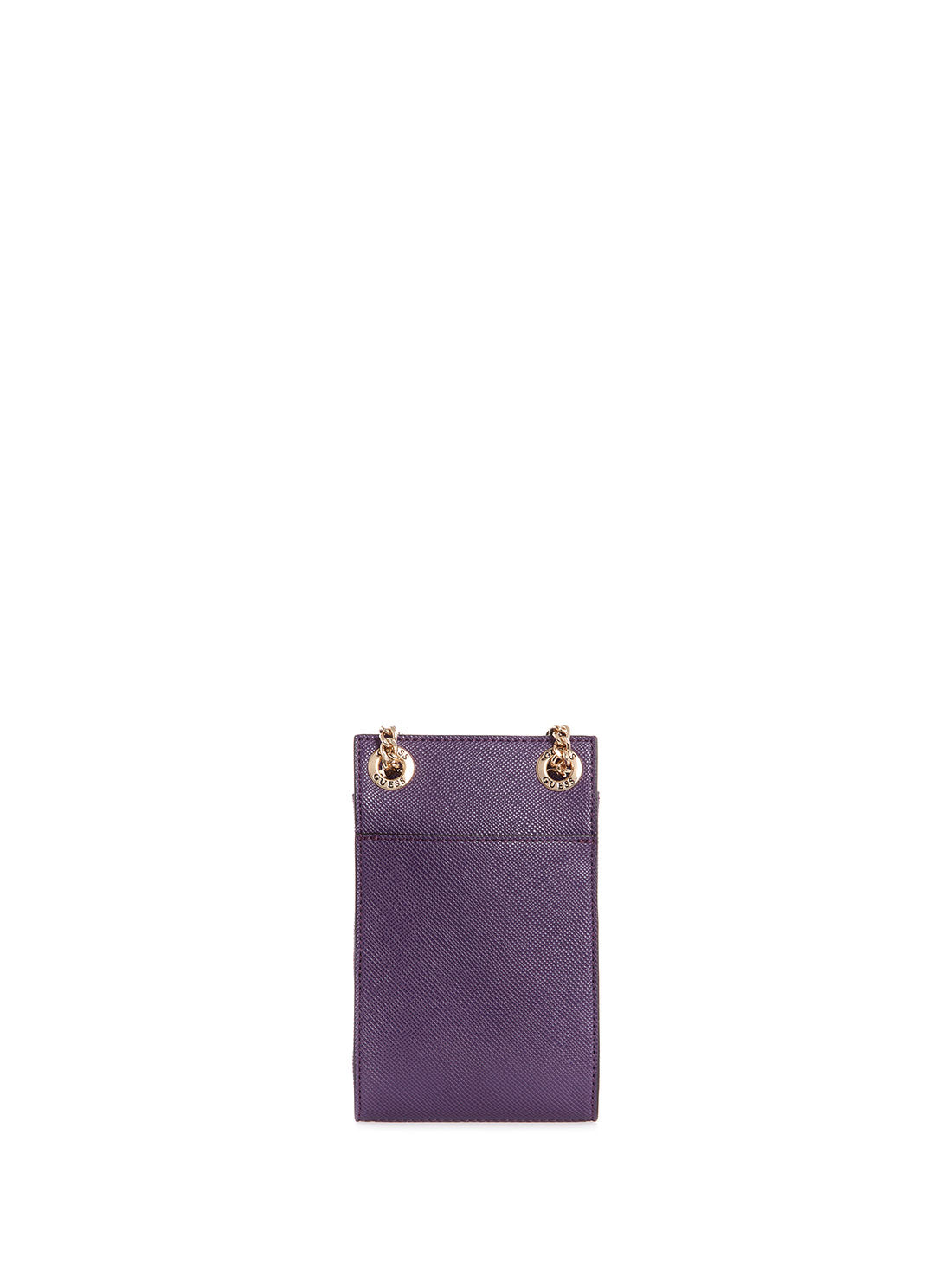 GUESS Women's Eggplant Noelle Chit Chat Crossbody Bag Back View