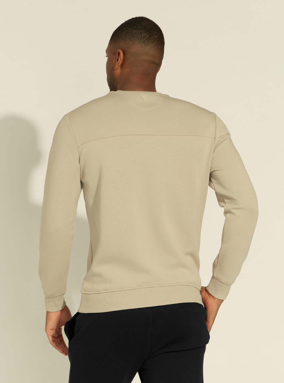 GUESS Mens Beige Aray Active Jumper U1YA51KA3P1 Back View