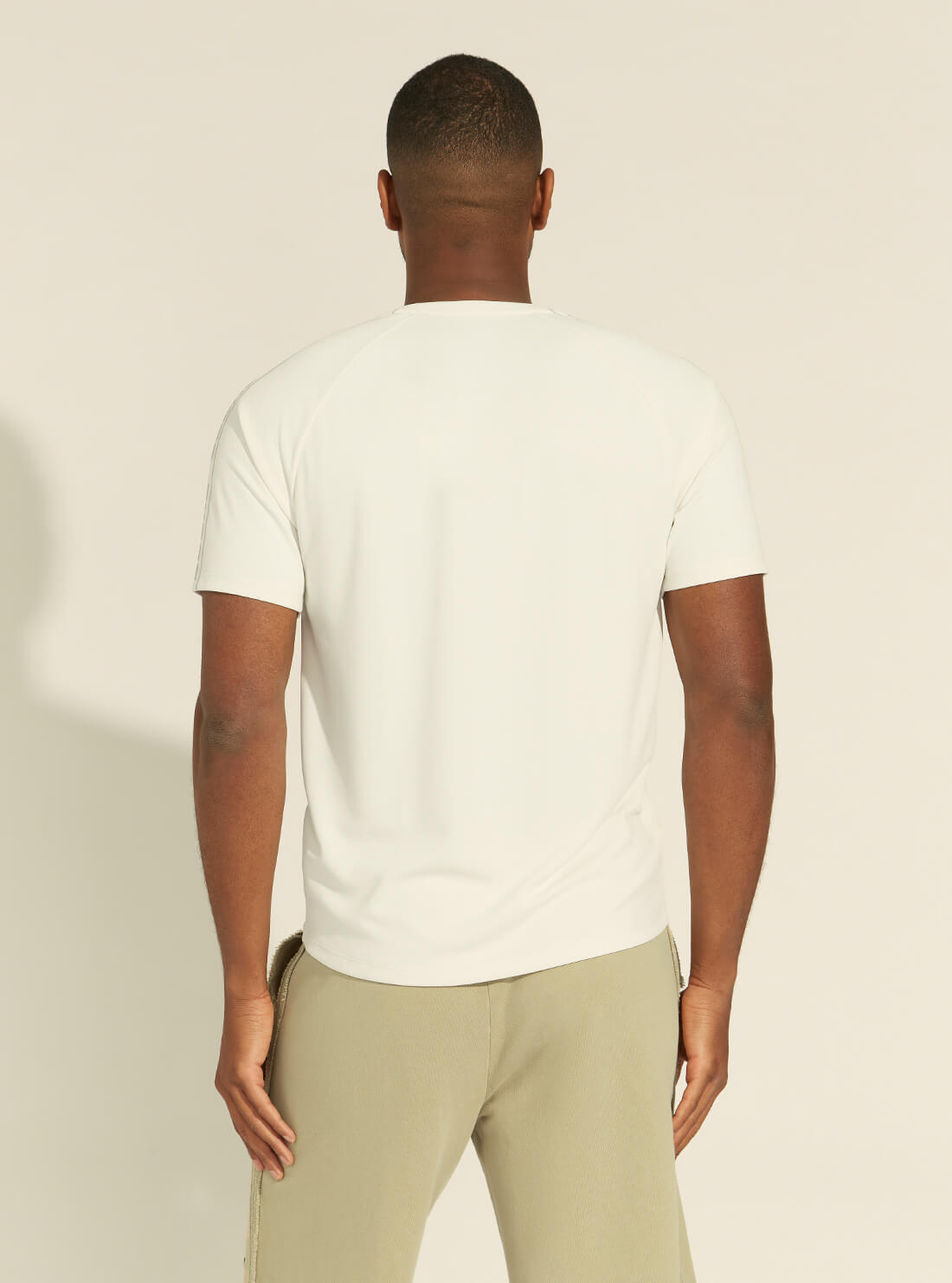 GUESS Mens White Arnold Tech T-shirt U1YA14JR06M Back View