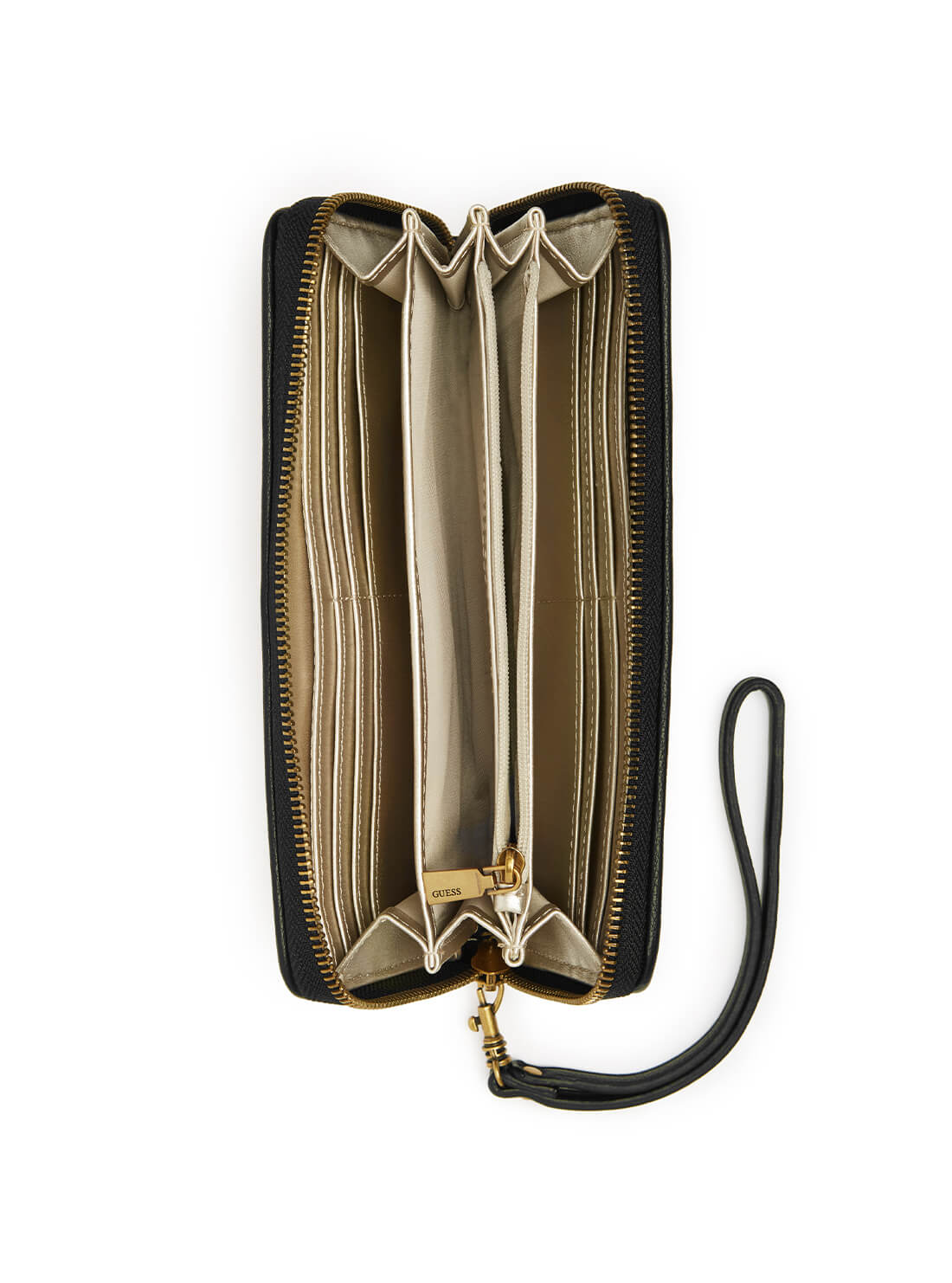 GUESS Womens  Brown Black Aviana Large Wallet JB841446 Inside View