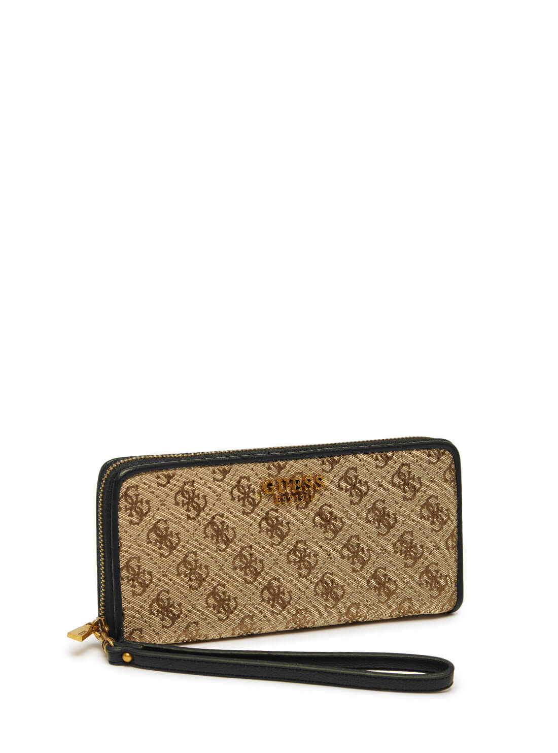 GUESS Womens  Brown Black Aviana Large Wallet JB841446 Front Side View