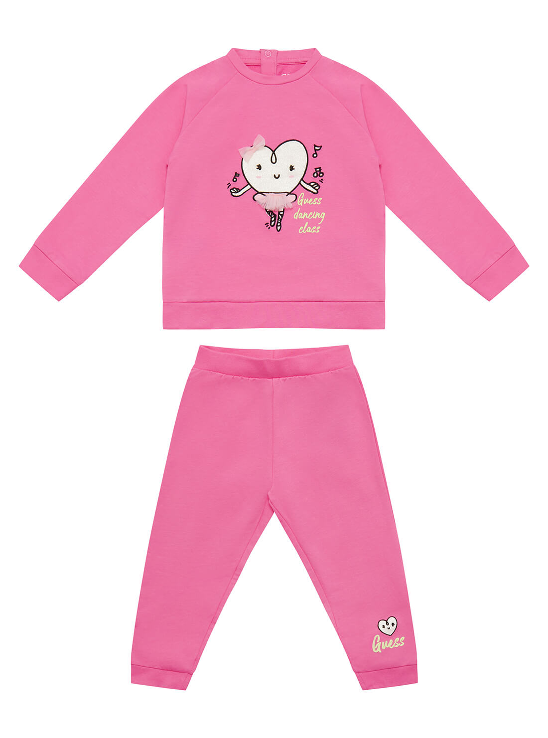 GUESS Baby Girl Pink Ballerina Top And Pants 2-Piece Set (3-24m) A1YG05KAE20 Front View