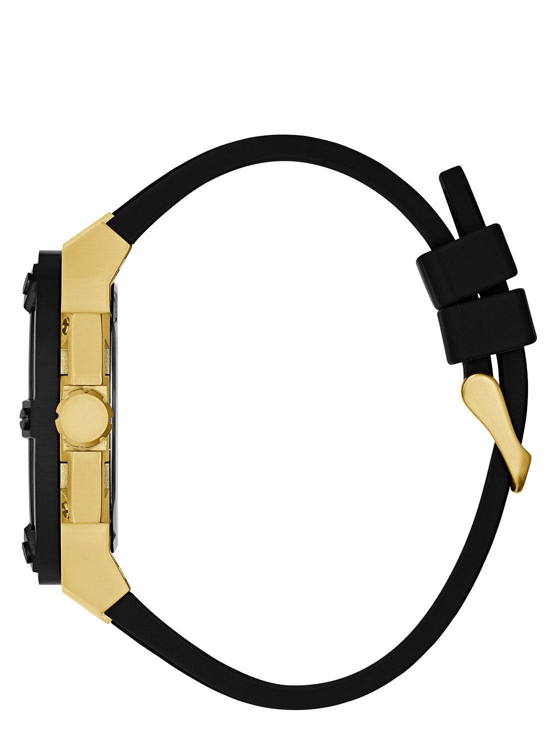 GUESS Mens Black And Gold Matrix Watch GW0423G2 Side View
