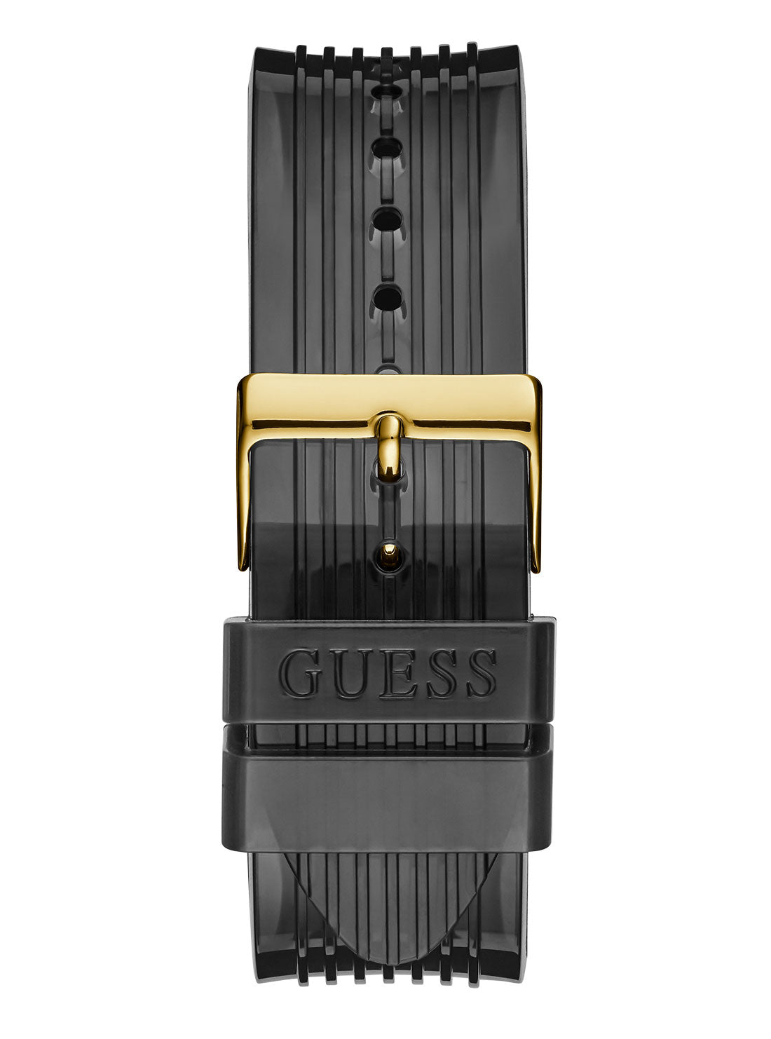 GUESS Mens Black And Gold Poseidon Watch GW0425G1 Back View