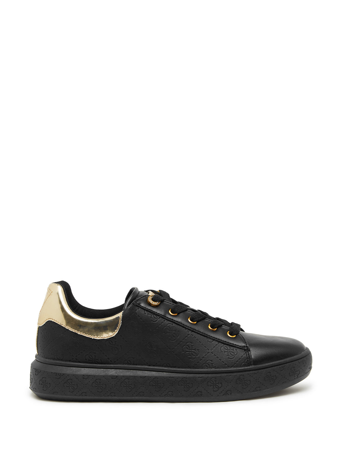 GUESS Women's  Black Bucky Sneakers BUCKY Side View