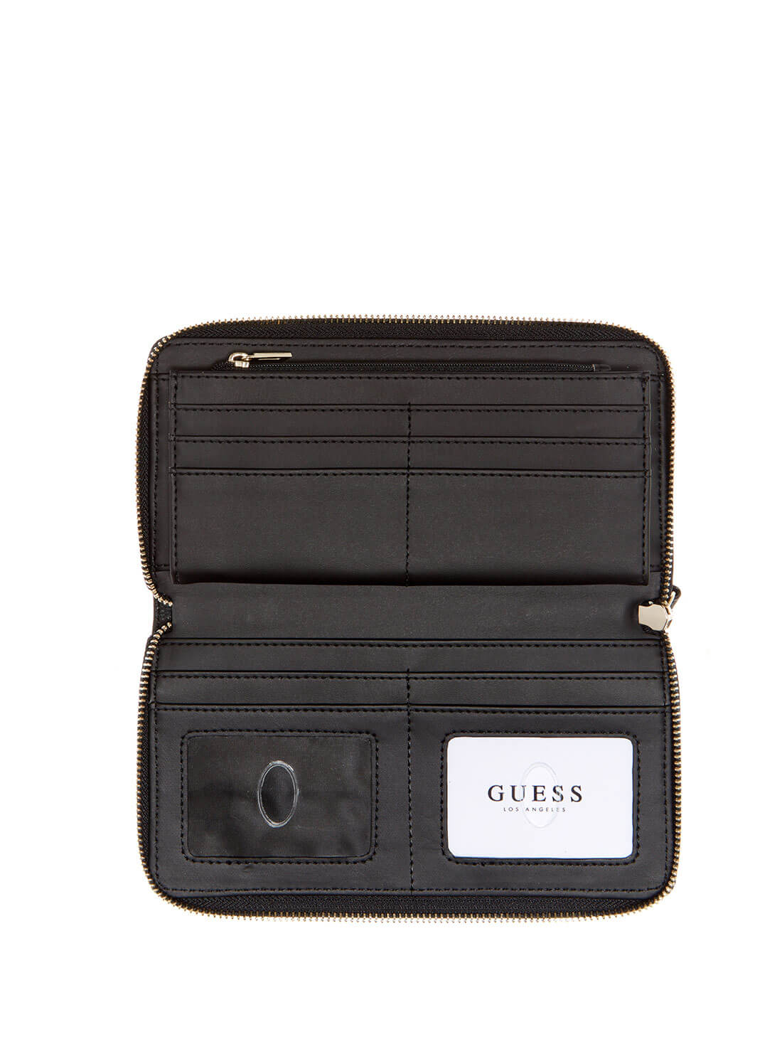 GUESS Womens  Black Croc Katey Cheque Organiser Wallet CG787063 Inside View