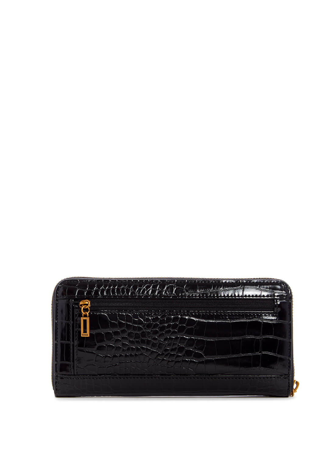 GUESS Womens  Black Croc Stephi Large Wallet CB787546 Back View